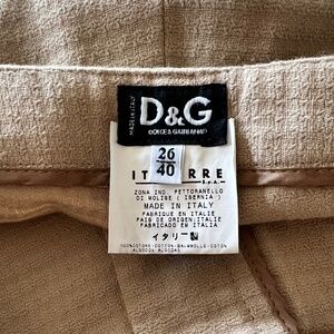 Vintage D&G Dolce & Gabbana Ittierre dress trousers (light tan)